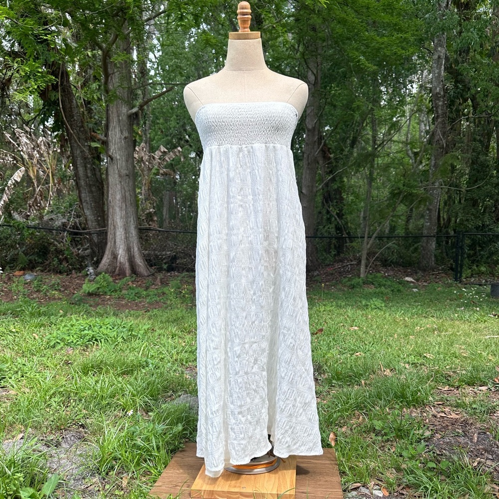 White Tube Top Dress